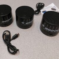 3 Mini Bocinas Cilíndricas con Bluetooth 4.1 de Alta Definición